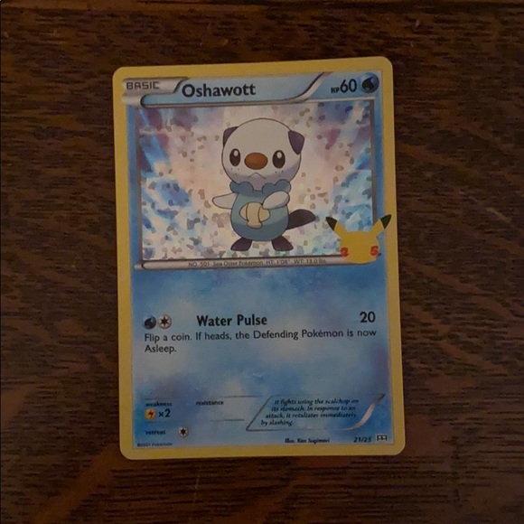 Holographic Oshawott 25 Year McDonald’s Card